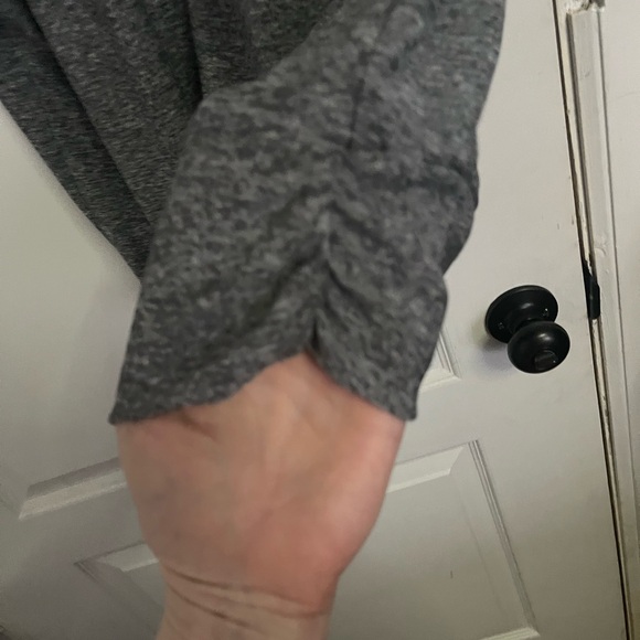 Apt. 9 Gray Blouse with Black Embellished Neckline - Picture 4 of 6